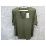 NEW WOMENS V NECK TEE SOFT *XXL *A NEW DAY