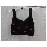 JUNIORS LARGE KNIT CHERRY MID-DRIFT CAMI *WILD FAB