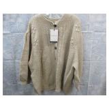 NEW WOMENS 3X BUTTON UP KNIT SWEATER *WHO WHAT WEA
