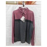 NEW MENS VAN HUESEN 1/4 BUTTON SHIRT *XXL