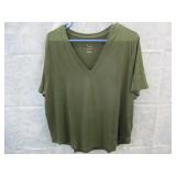 NEW WOMENS V NECK TEE SOFT *XXL *A NEW DAY