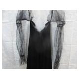 WOMENS GOTHIC SHEER SLEEVE DRESS
