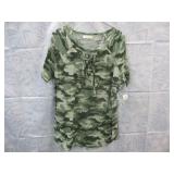 NEW WOMENS CAMO TOP *L *BOBBIE BROOKS
