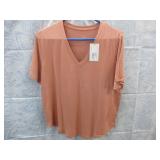 NEW WOMENS V NECK SOFT TEE *XL *A NEW DAY