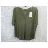 NEW WOMENS V NECK TEE SOFT *XXL *A NEW DAY