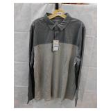 NEW MENS VAN HUESEN 1/4 BUTTON SHIRT *XL