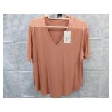 NEW WOMENS V NECK SOFT TEE *XL *A NEW DAY