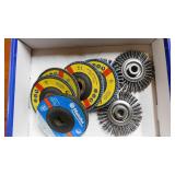 ASSORTED METAL WHEEL & ORBITAL GRINDING DISCS