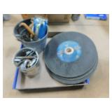 ASSORTED HANDLES & HARDWARE *GRIND / SAND DISCS