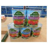 CANNED GOODS LOT *ORGANIC FIRE ROASTED TOMATOES