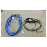 EXTENSION CORDS AND WORK LIGHT