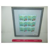 FRAMED NAUTICAL STAMP COLLECTION