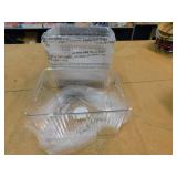 NEW SET OF CLEAR ACRYLIC STORAGE BINS
