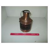 VINTAGE NAUTICAL PORT LANTERN *RED GLASS