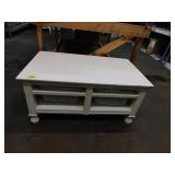 COFFEE TABLE W*BASKET DRAWERS & ORNATE FEET
