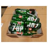 ASSORTED GLASS 7-UP BOTTLES