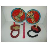 VINTAGE 50s ROY ROGERS TOY HORSE SHOE SET