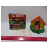 Vintage Doggy House Saving Windup Bank