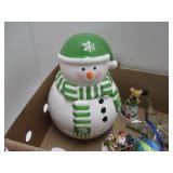 Christmas Lot- Snowman Cookie Jar, Bank & More