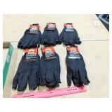 6 New Pairs Boss Sz L Jersey Gloves