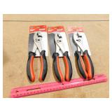 3 New Road Pro 8' Slip Joint Pliers