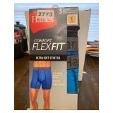 New Hanes menï¿½s 3 pack boxer briefs size L