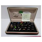 35 Costume Jewelry Rings - Case not included