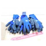 3 Pairs Sz L Wells Lamont Latex Coated Gloves
