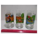 3 Rare Vintage McDonalds Camp Snoopy Glasses