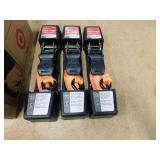 3 New Road Pro 15' Ratchet Tie Downs