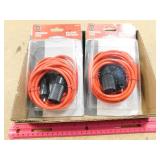 2 New Road Pro 12' 12V Extension Cords