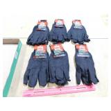 6 New Pairs Boss Sz L Jersey Gloves