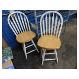 SET OF 2 DINING BAR STOOLS *SOLID HARDWOOD *NICE!!