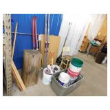 Group Items Along Wall with Craftsman Blower