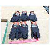 6 New Pairs Boss Sz L Jersey Gloves