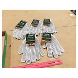 5 New Pairs Cordova Sz L String Knit Gloves