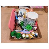 Group Garden Decor Gnomes and Artificial Plants