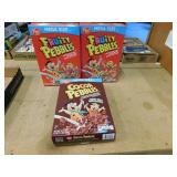 Group Mega Size Fruity and Cocoa Pebbles Cereal