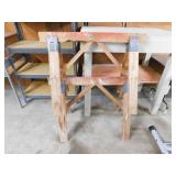 2 Wood Saw Horses