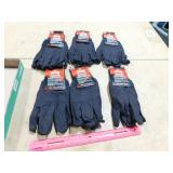 6 New Pairs Boss Sz L Jersey Gloves