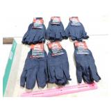 6 New Pairs Boss Sz L Jersey Gloves
