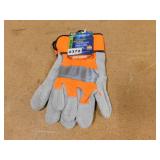 Viswerx Sz XL Hi Vis Split Leather Work Gloves