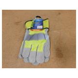 Viswerx Sz XL Hi Vis Split Leather Work Gloves