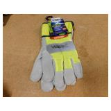 Viswerx Sz XL Hi Vis Insulated Leather Gloves