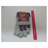 Men's Split Cowhide Sz L Black Canyon Gloves