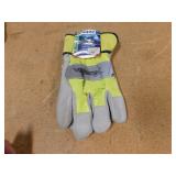 Viswerx Sz XL Hi Vis Split Leather Gloves