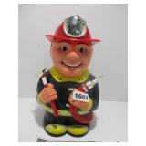 Talking Fireman Cookie Jar -works needs batteries