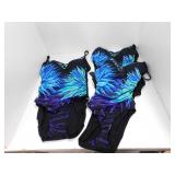 3 New Aqua Green Sz M Swim Suits