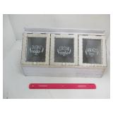 Decorative 3 bin Storage Box