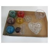 Colored Glass Balls & Glass Dishes